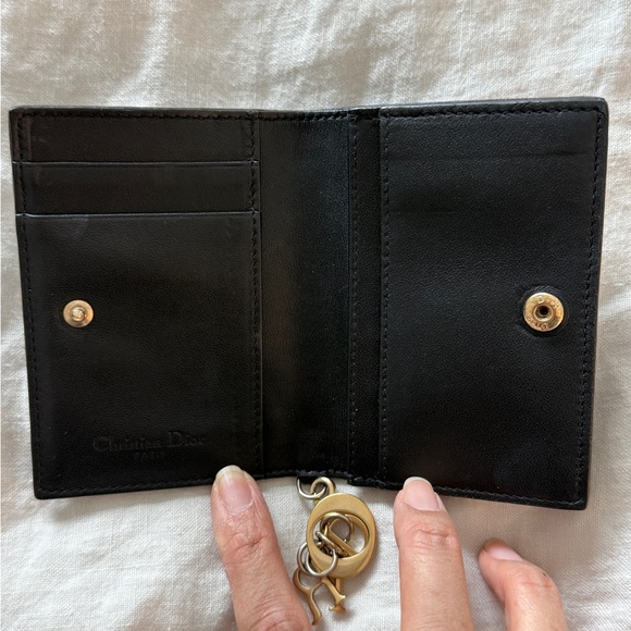 Lady Dior Black Bloom Card Holder - Picture 6 of 12
